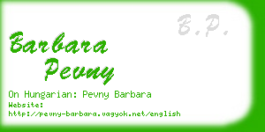 barbara pevny business card